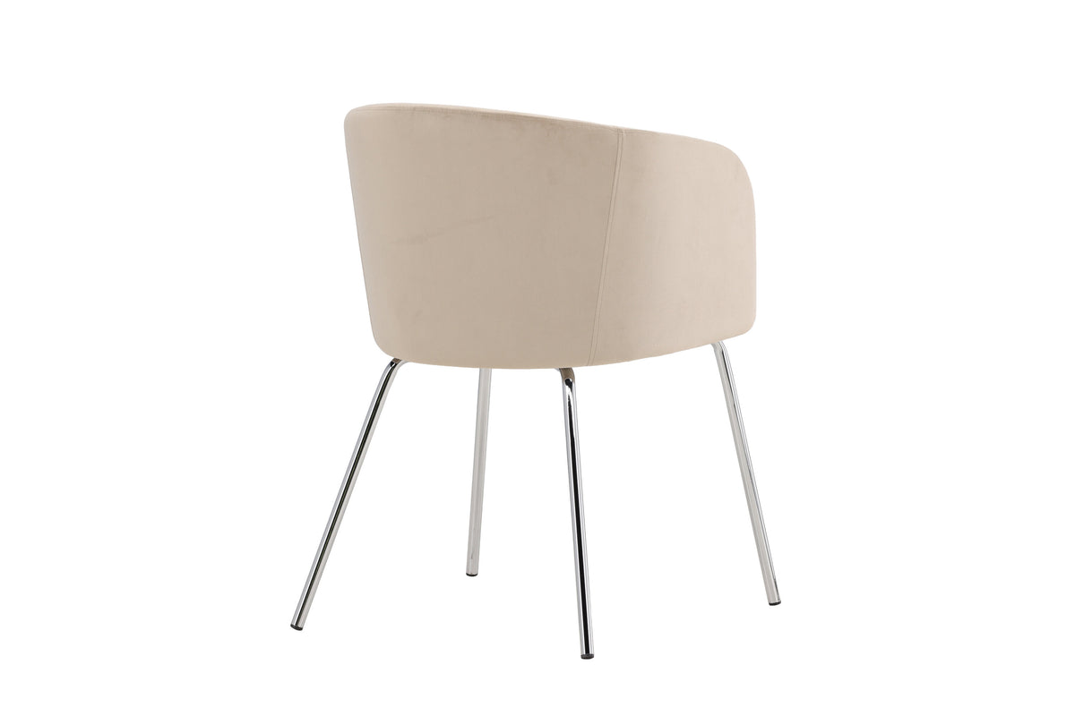 Berit spisebordsstol - beige, sølv - billede 8