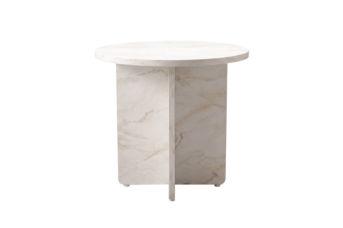 Ålesund sidebord - Ø50 cm - beige - billede 1