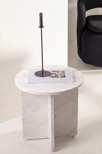 Ålesund sidebord - Ø50 cm - beige - billede 7