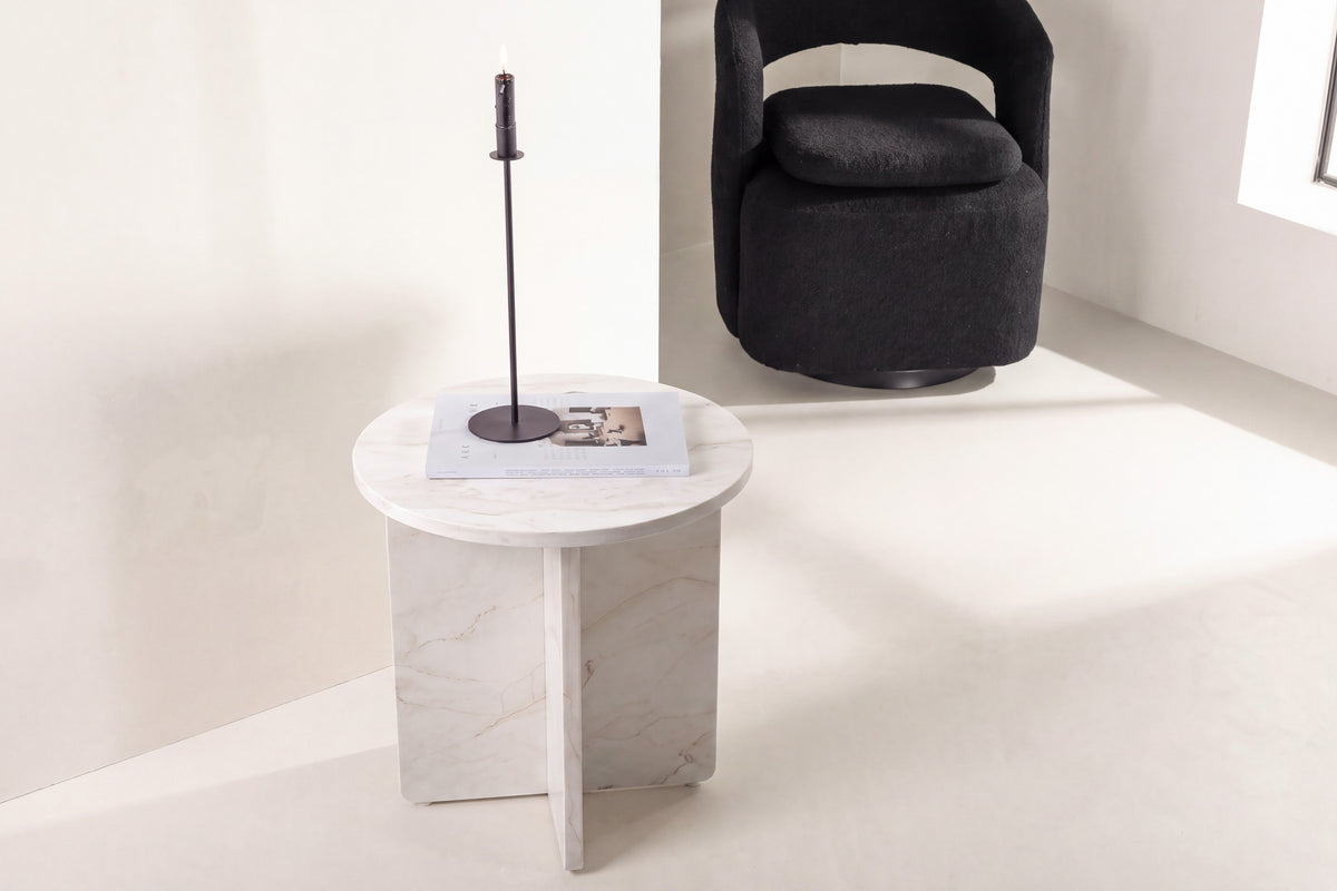 Ålesund sidebord - Ø50 cm - beige - billede 5