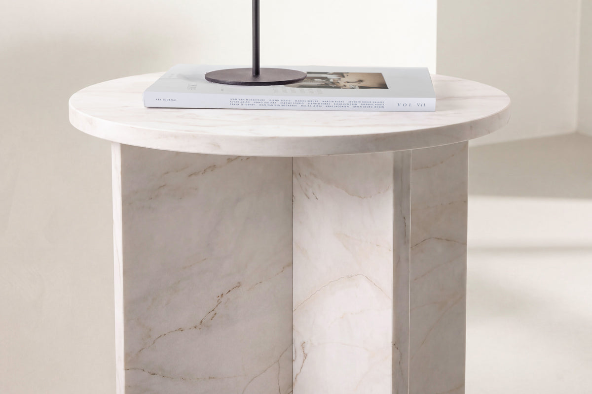 Ålesund sidebord - Ø50 cm - beige - billede 6