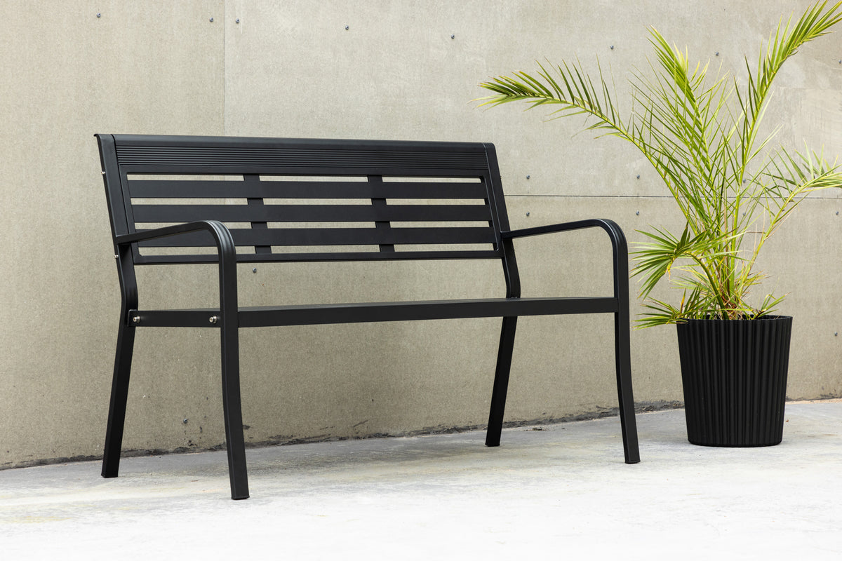 Elvas Havebænk 60 x 84 x 125 Sort