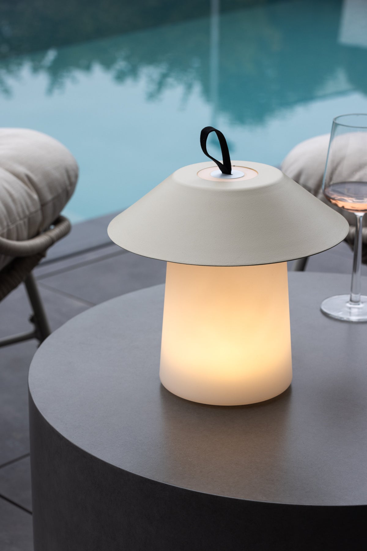 Rubu bordlampe - Ø24 cm - beige, hvid - billede 15