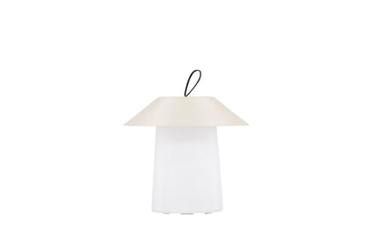 Rubu bordlampe - Ø24 cm - beige, hvid - billede 1