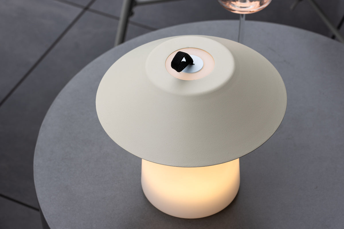 Rubu bordlampe - Ø24 cm - beige, hvid - billede 14