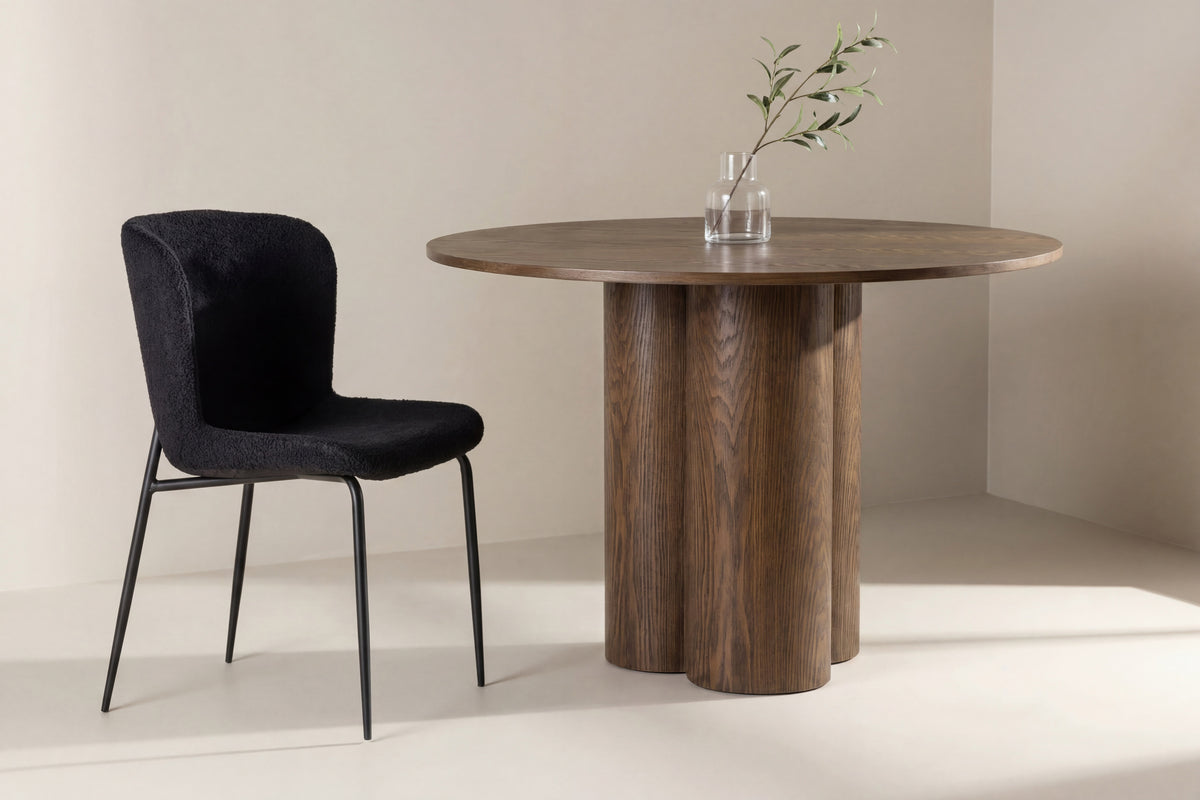 Olivia rundt spisebord - Ø110 cm - mokka - billede 4