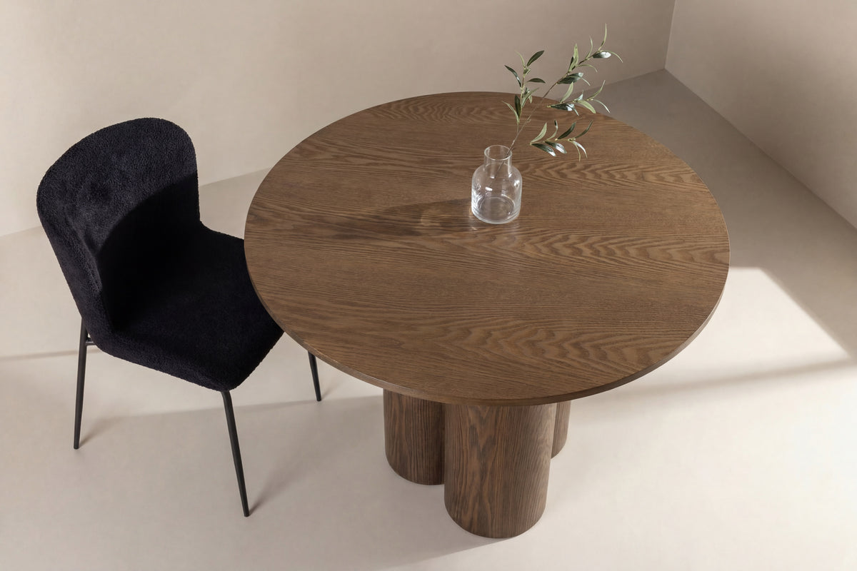 Olivia rundt spisebord - Ø110 cm - mokka - billede 5