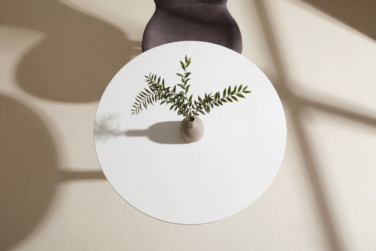 Hamden rundt spisebord - Ø80 cm - hvid - billede 5