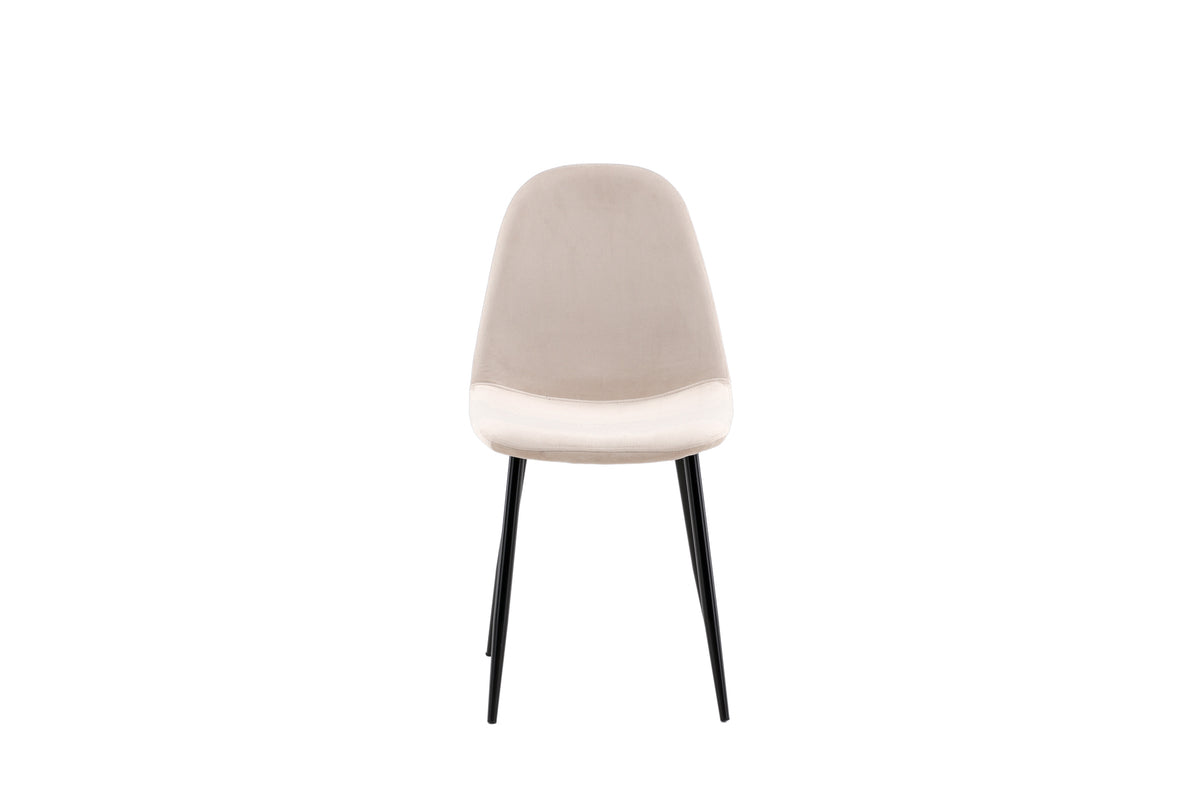 Polar spisebordsstole - beige, sort - 2 stk. - billede 1