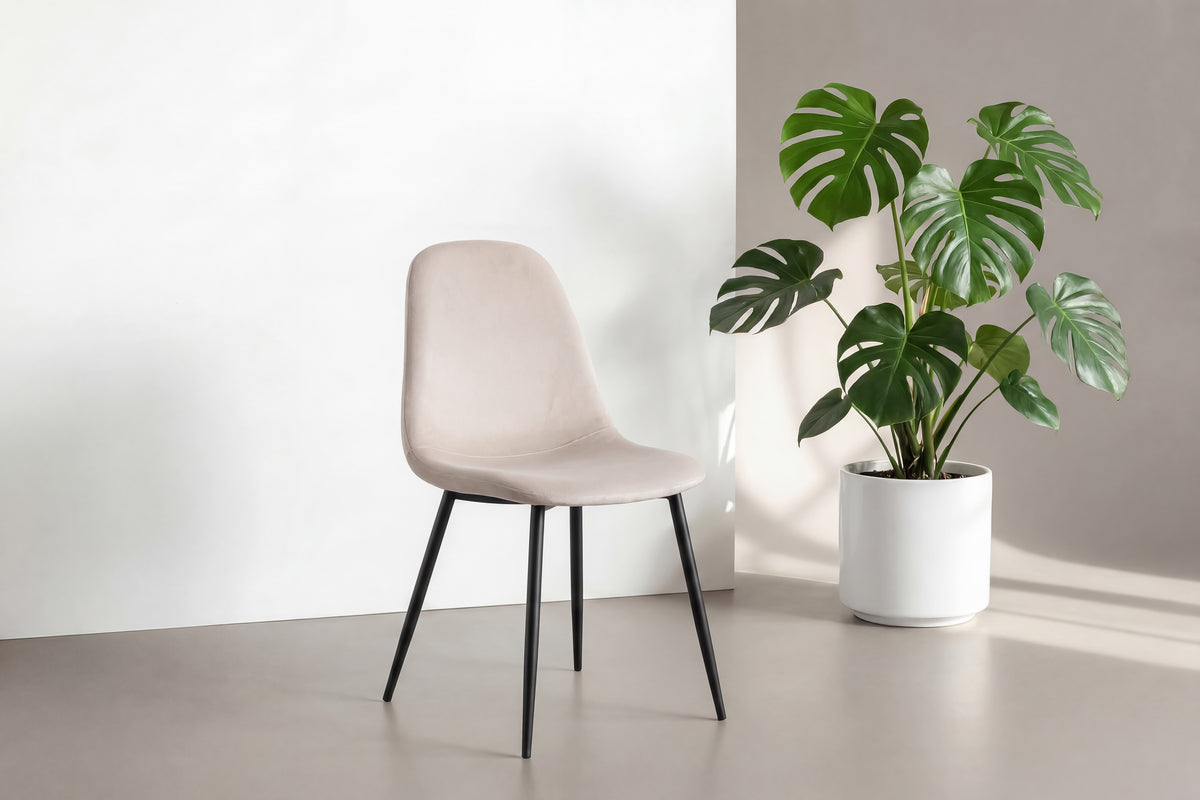Polar spisebordsstole - beige, sort - 2 stk. - billede 5