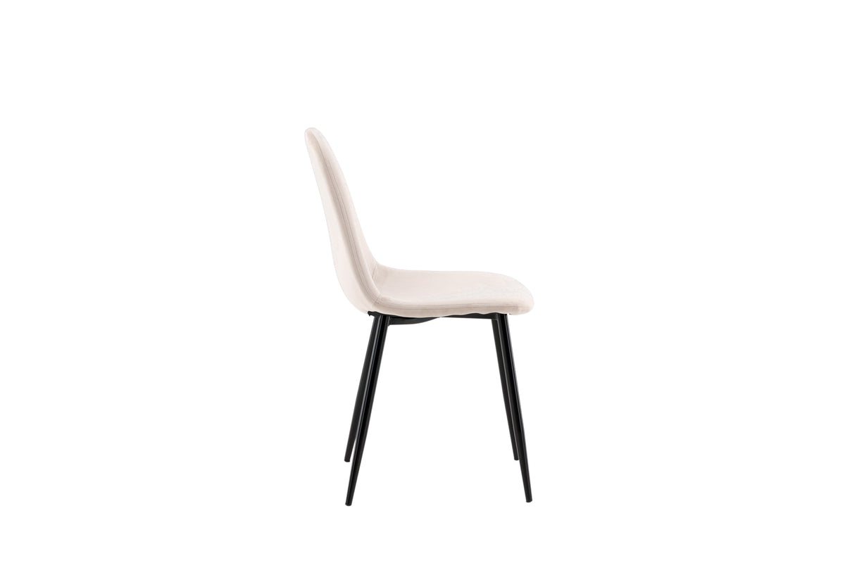 Polar spisebordsstole - beige, sort - 2 stk. - billede 3