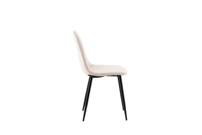 Polar spisebordsstole - beige, sort - 2 stk. - billede 3
