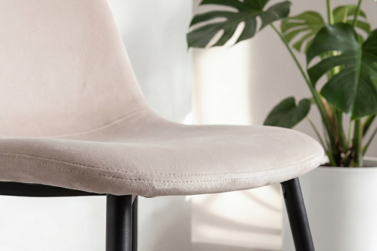 Polar spisebordsstole - beige, sort - 2 stk. - billede 8