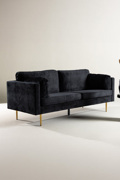 Boom 3-personers sofa - sort, guld - billede 9