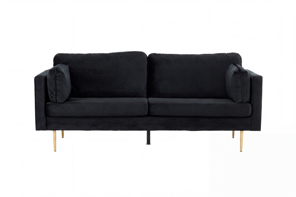 Boom 3-personers sofa - sort, guld - billede 1