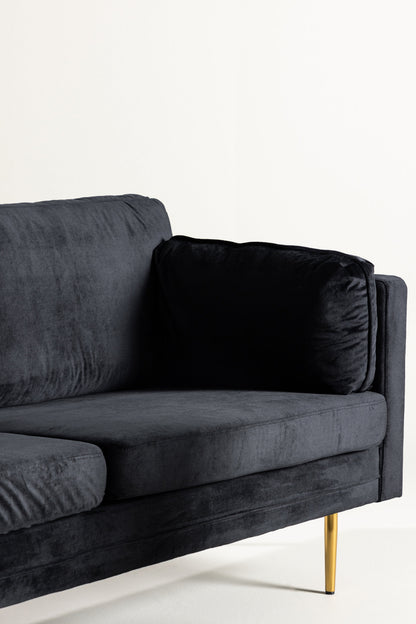 Boom 3-personers sofa - sort, guld - billede 10