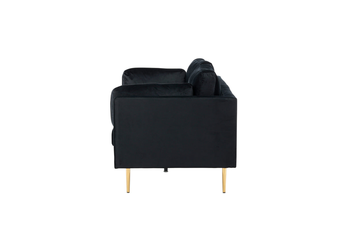 Boom 3-personers sofa - sort, guld - billede 3