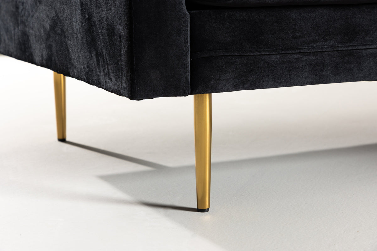 Boom 3-personers sofa - sort, guld - billede 8