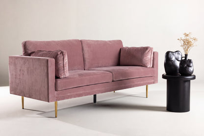 Boom 3-personers sofa - støvet rosa, guld - billede 5