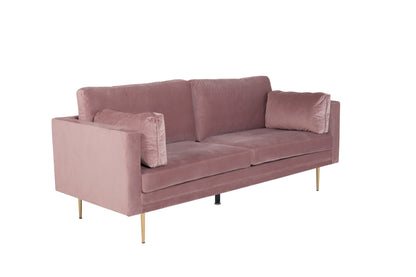 Boom 3-personers sofa - støvet rosa, guld - billede 2