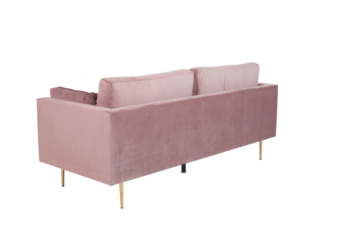 Boom 3-personers sofa - støvet rosa, guld - billede 3