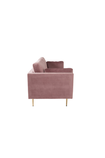 Boom 3-personers sofa - støvet rosa, guld - billede 9