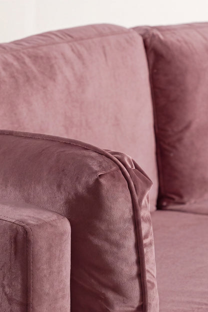 Boom 3-personers sofa - støvet rosa, guld - billede 12