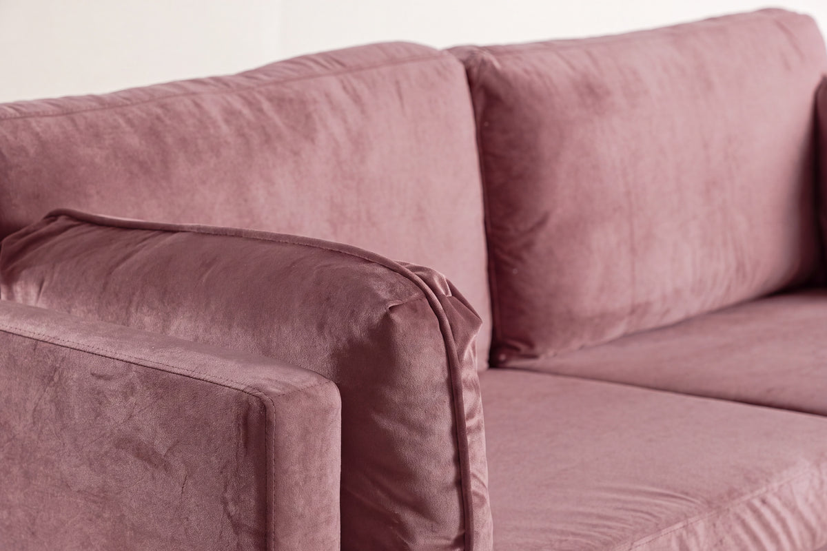 Boom 3-personers sofa - støvet rosa, guld - billede 7