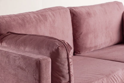Boom 3-personers sofa - støvet rosa, guld - billede 7