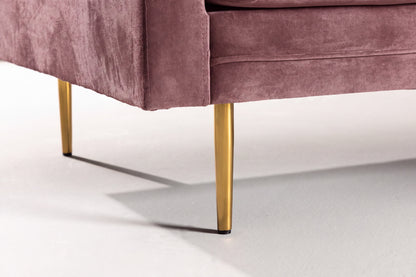 Boom 3-personers sofa - støvet rosa, guld - billede 8