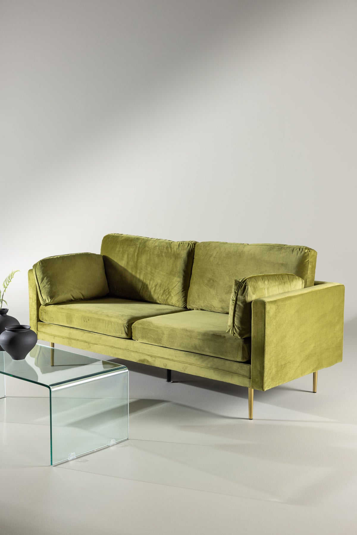 Boom 3-personers sofa - grøn, guld - billede 9