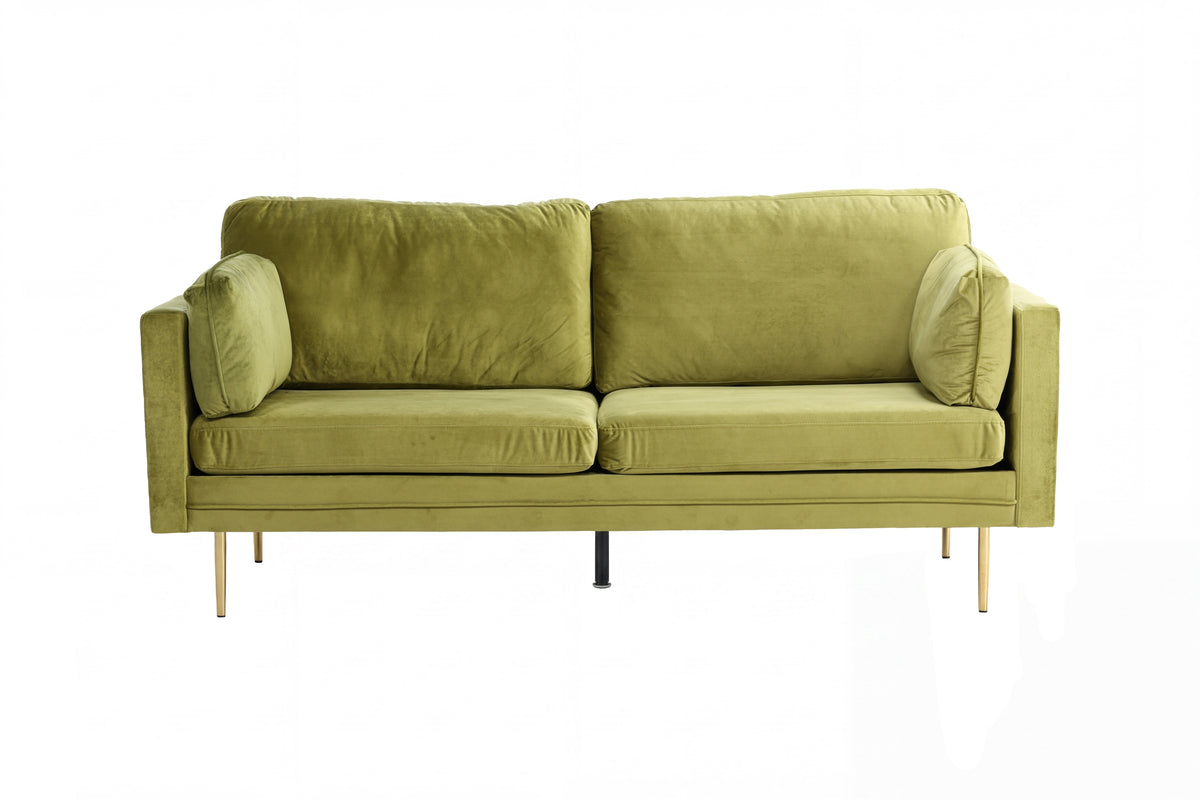 Boom 3-personers sofa - grøn, guld - billede 1