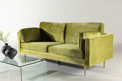 Boom 3-personers sofa - grøn, guld - billede 5