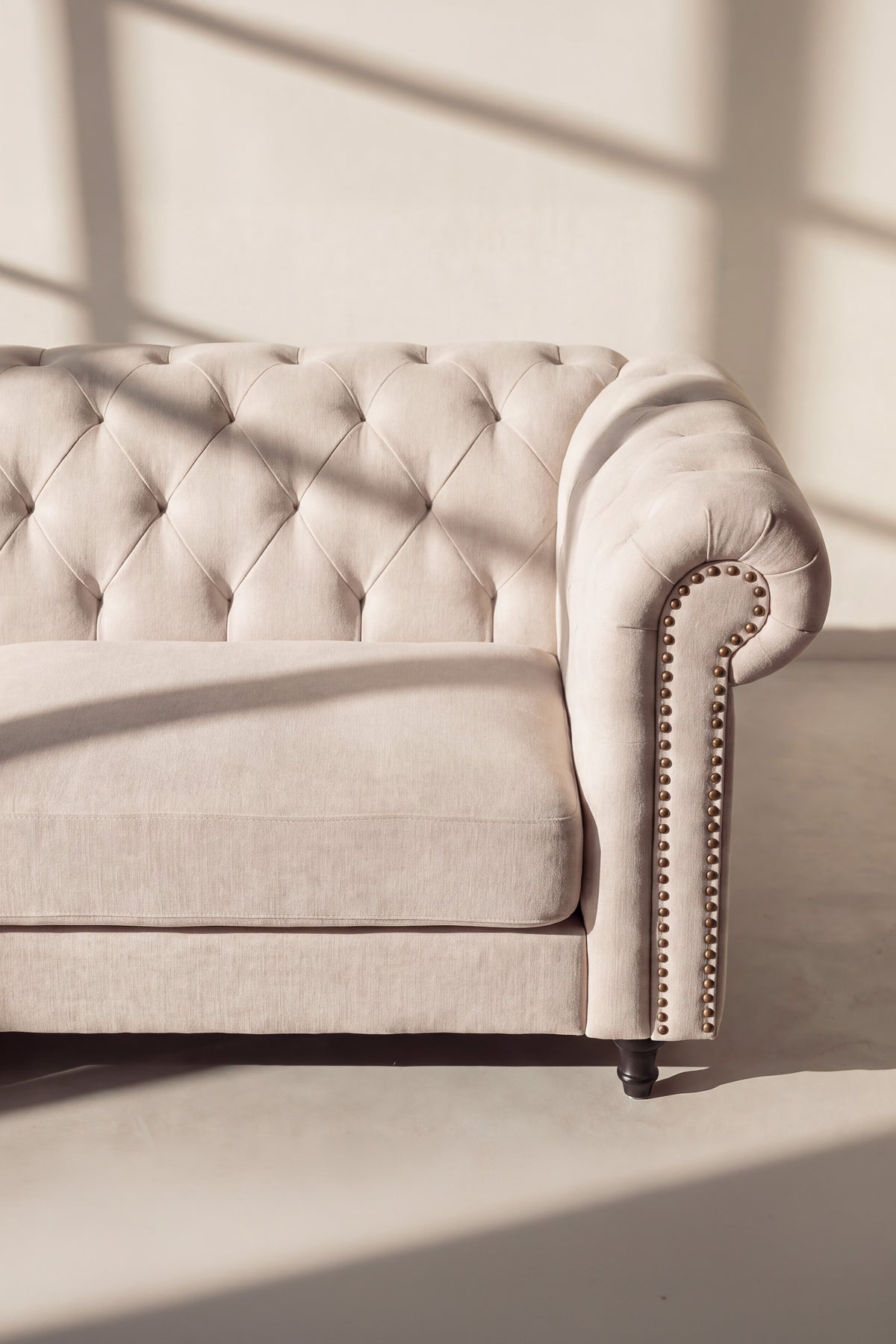 Velvet 3-personers sofa - beige, sort - billede 10