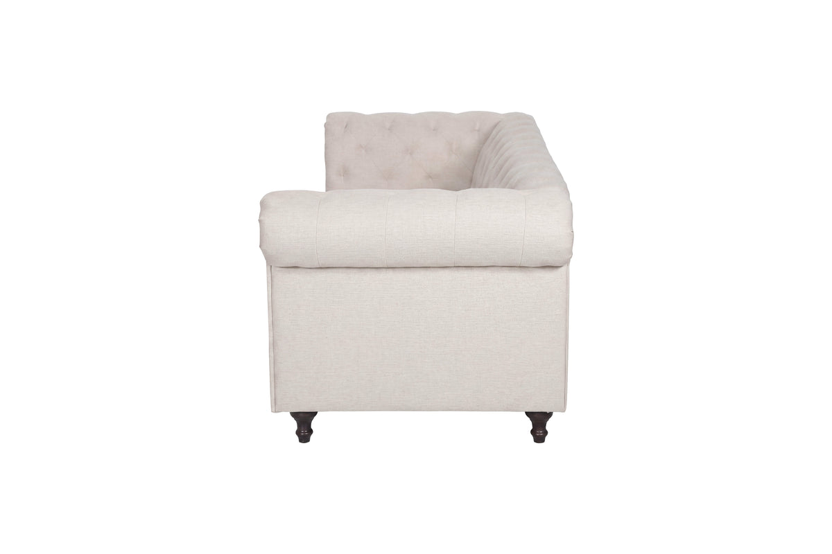 Velvet 3-personers sofa - beige, sort - billede 3