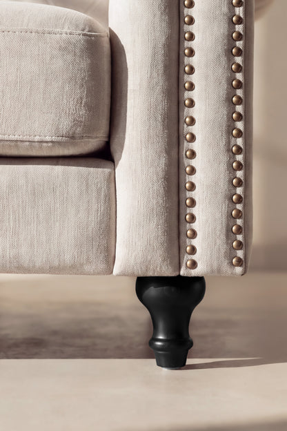 Velvet 3-personers sofa - beige, sort - billede 11