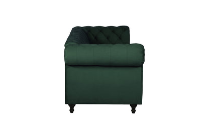 Velvet 3-personers sofa - grøn, sort - billede 3