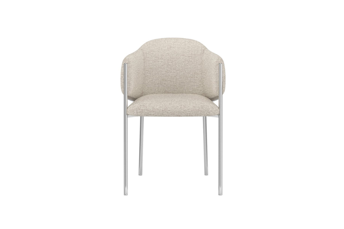 Evelina spisebordsstole - hvid, krom - 2 stk. - billede 1