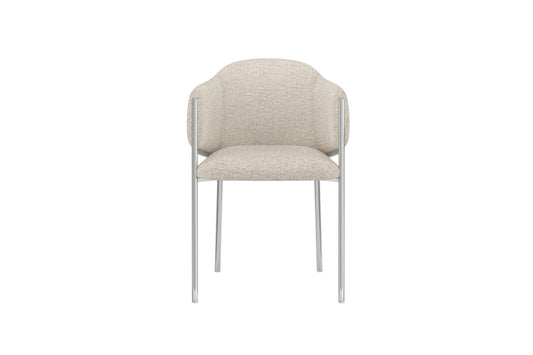 Evelina spisebordsstole - hvid, krom - 2 stk. - billede 1