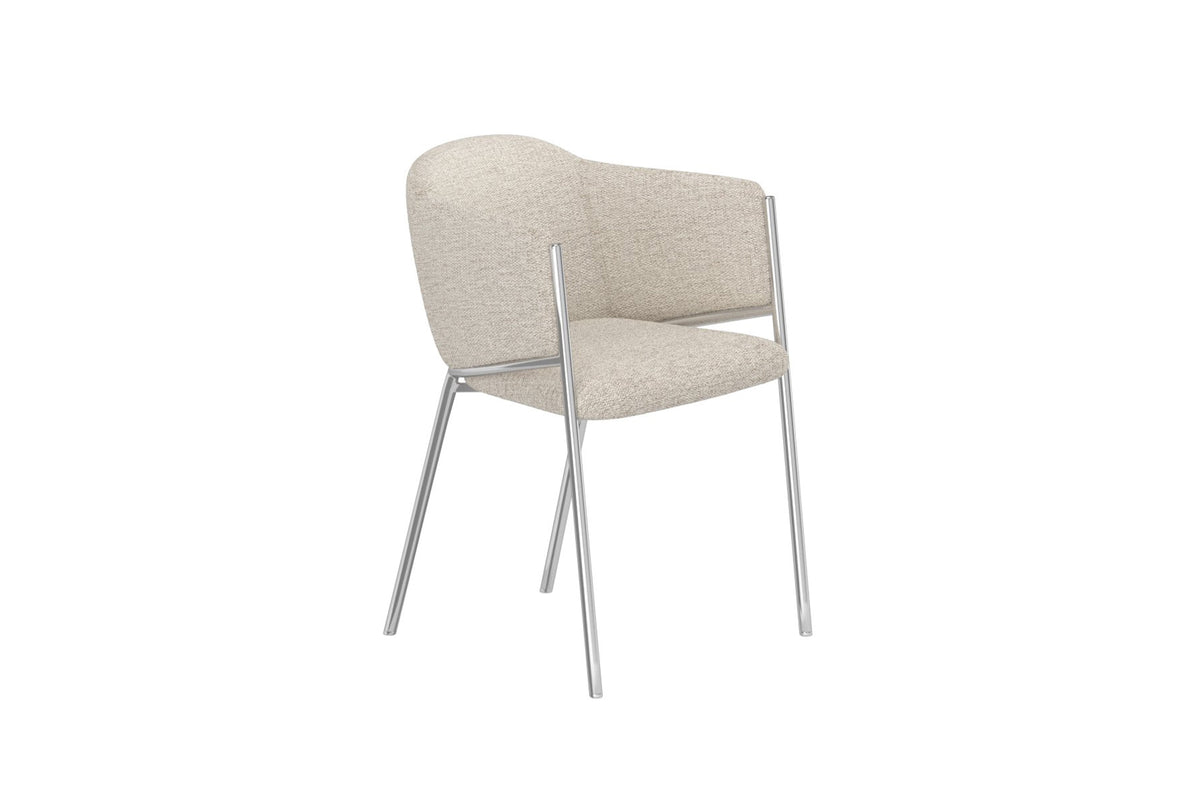 Evelina spisebordsstole - hvid, krom - 2 stk. - billede 2