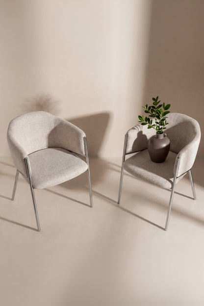 Evelina spisebordsstole - hvid, krom - 2 stk. - billede 9