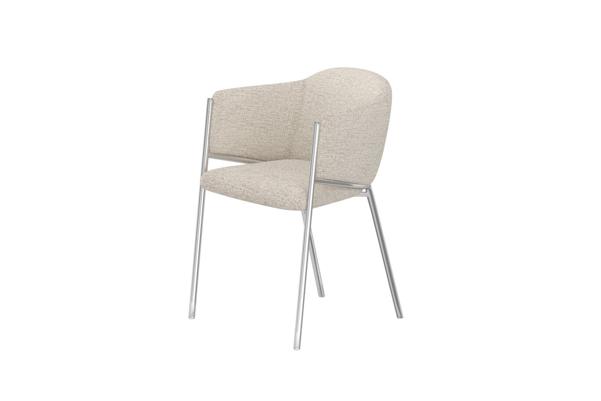 Evelina spisebordsstole - hvid, krom - 2 stk. - billede 3