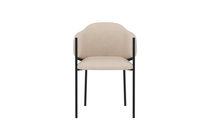 Evelina spisebordsstole - beige, sort - 2 stk. - billede 1