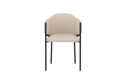 Evelina spisebordsstole - beige, sort - 2 stk. - billede 1