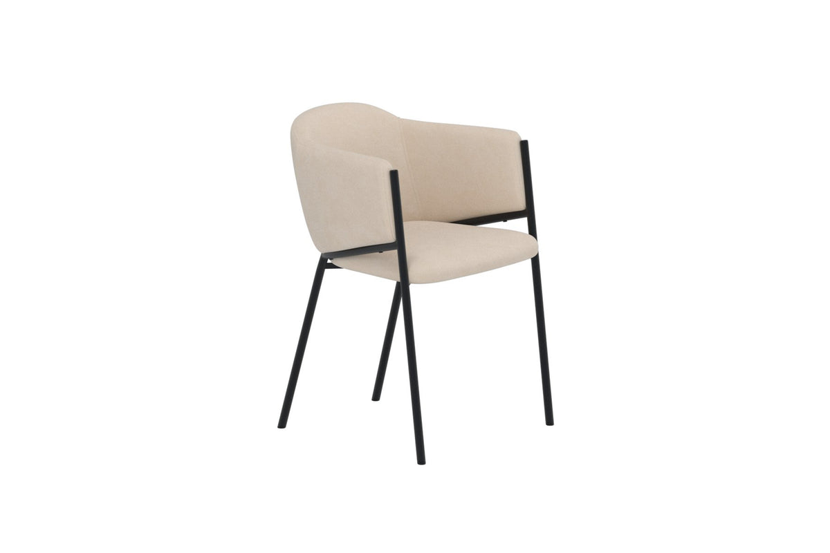 Evelina spisebordsstole - beige, sort - 2 stk. - billede 2
