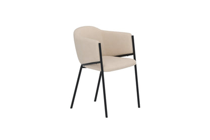 Evelina spisebordsstole - beige, sort - 2 stk. - billede 2