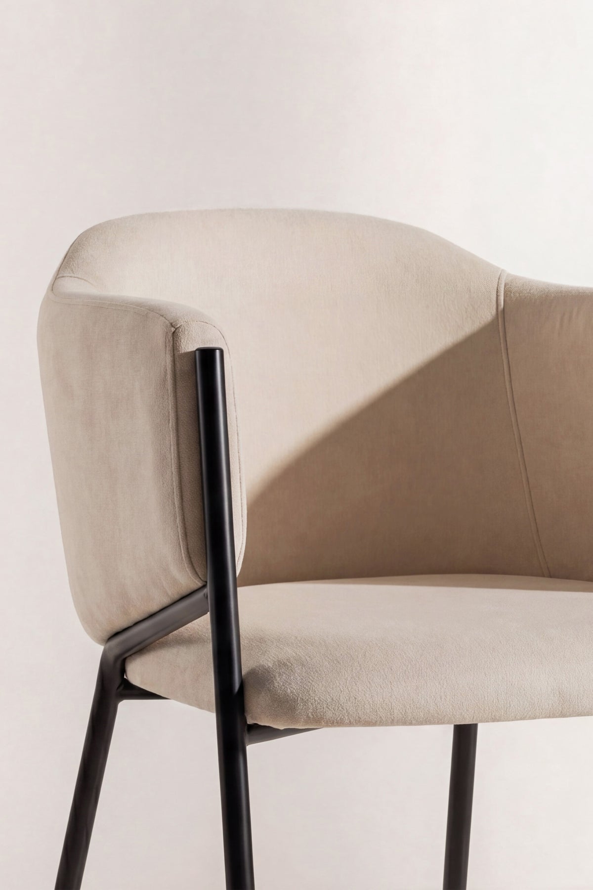 Evelina spisebordsstole - beige, sort - 2 stk. - billede 10