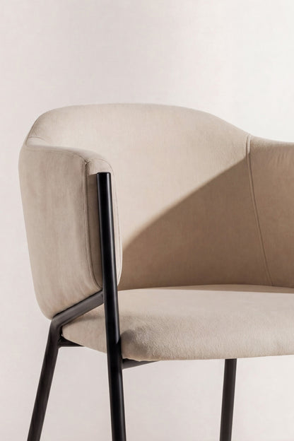 Evelina spisebordsstole - beige, sort - 2 stk. - billede 10