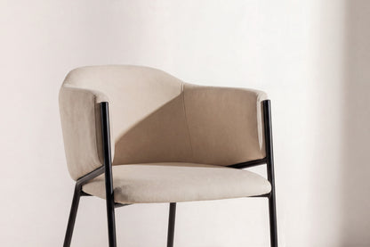 Evelina spisebordsstole - beige, sort - 2 stk. - billede 6