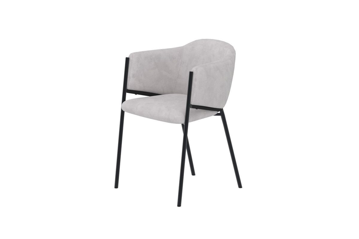 Evelina spisebordsstole - sort, lysegrå - 2 stk. - billede 3